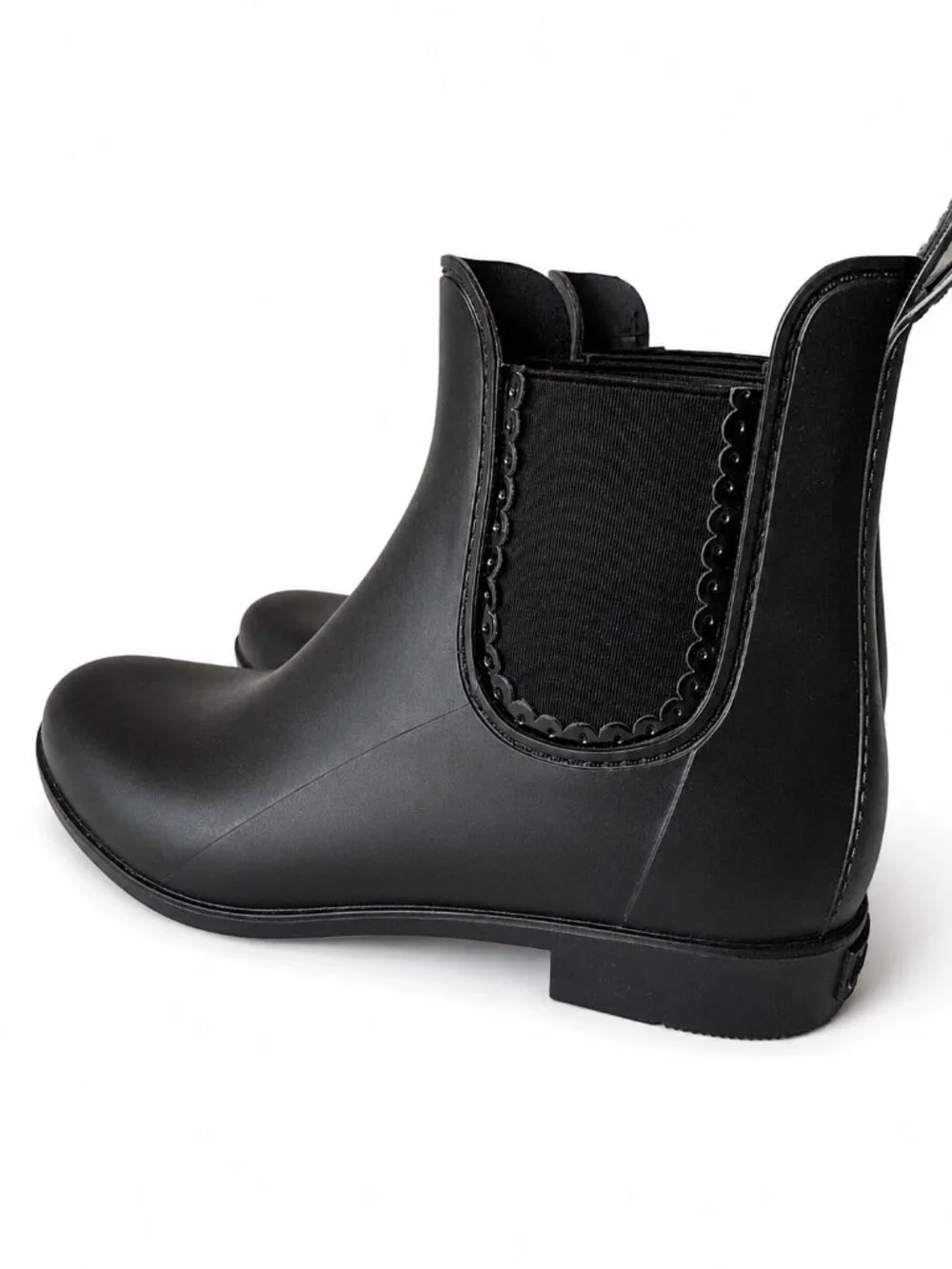 Jack Rogers Sallie Black Chelsea Rain Boots Waterproof Ankle Boots Size 8